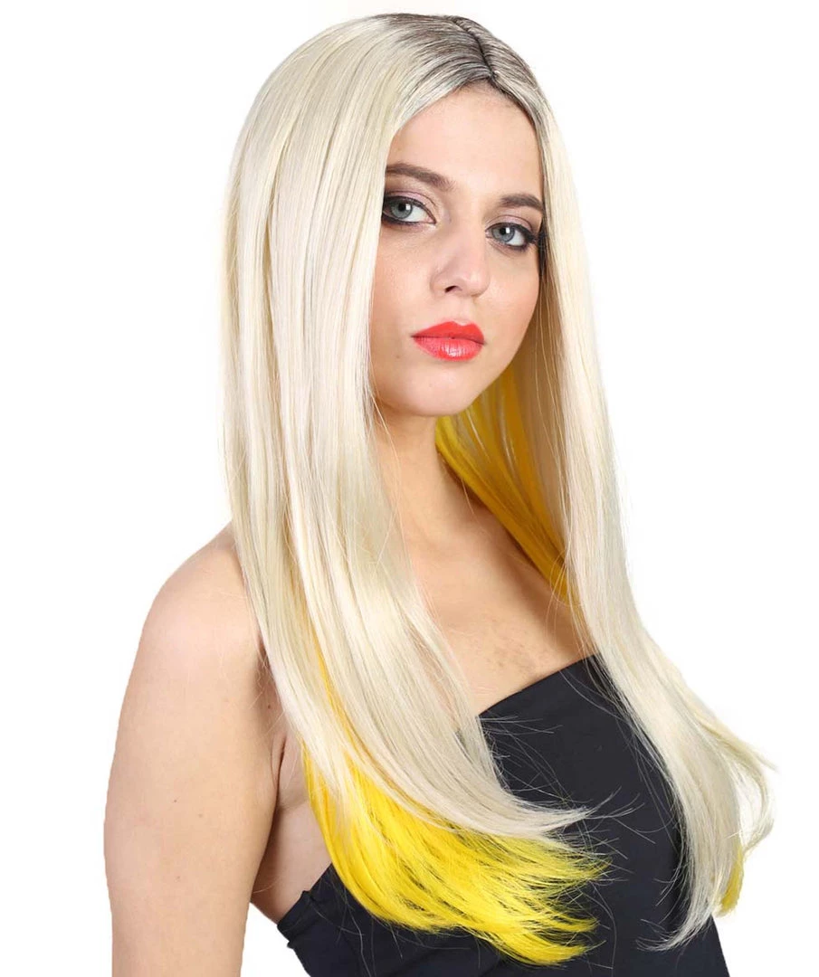 HPO Evil Bride Adult Women's Wig | Blond Cosplay Halloween Wig | Premium Breathable Capless Cap