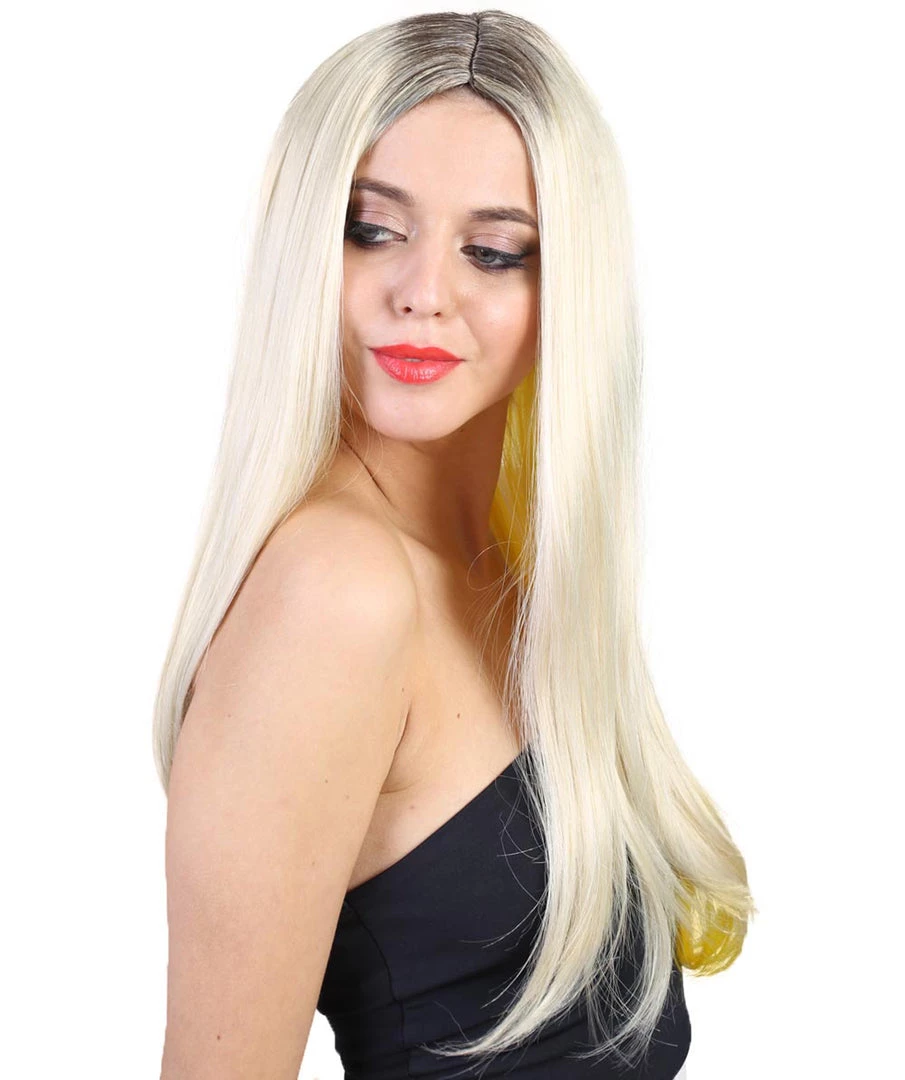 HPO Evil Bride Adult Women's Wig | Blond Cosplay Halloween Wig | Premium Breathable Capless Cap