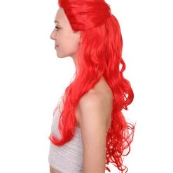 HPO Poison Womens Wig | Long Red Cosplay Wig | Premium Breathable Capless Cap Men's