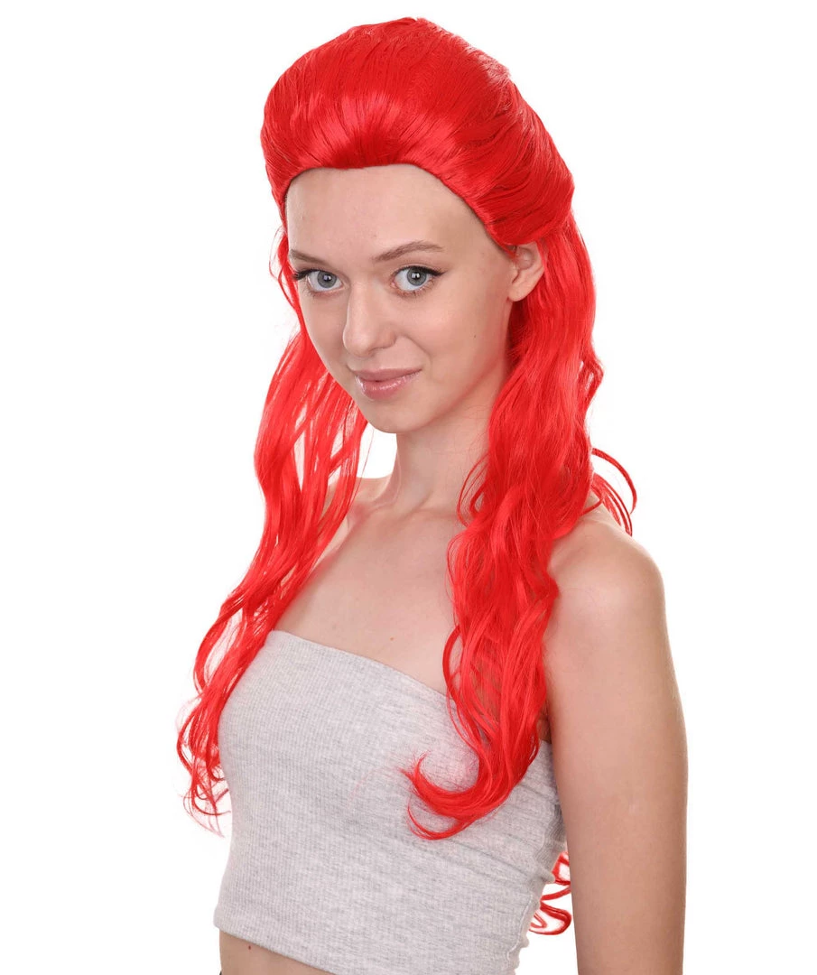 HPO Poison Womens Wig | Long Red Cosplay Wig | Premium Breathable Capless Cap Men's