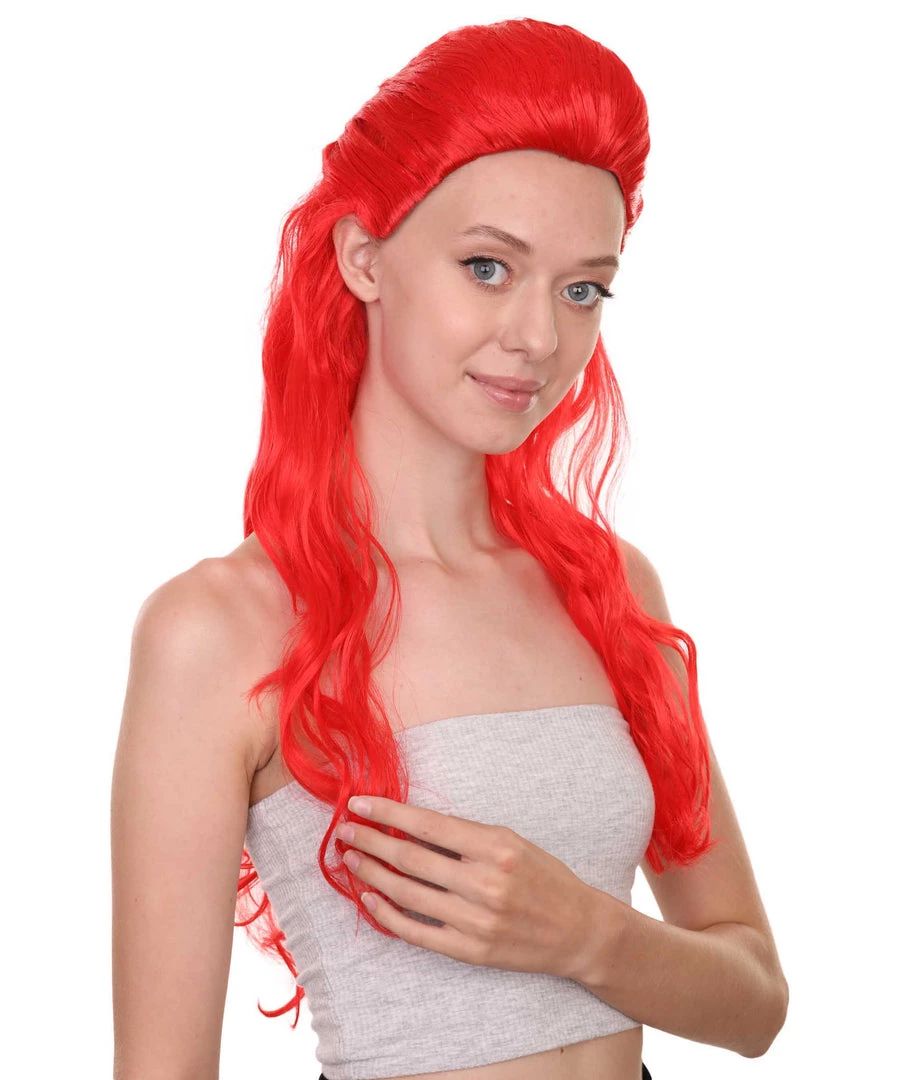 HPO Poison Womens Wig | Long Red Cosplay Wig | Premium Breathable Capless Cap Men's