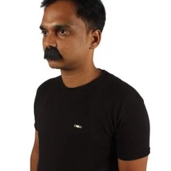 HPO Men's Mens Short Fluffy Black Marx Bros Mustache - Stage Ready Mustache Perfect For Cosplay, Drag, And Performance