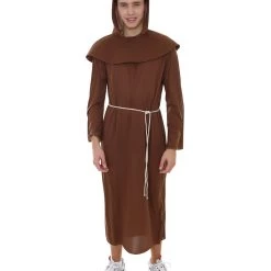 HPO Adult Men's Monk Religious Costume | Brown Cosplay Costume