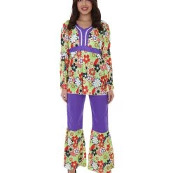HPO Adult Women's Hippie 3Pc Costume | Multi Color Halloween Costume