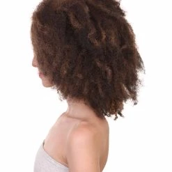 HPO Short Afro Kinky Curly Unisex Wig | Party Ready Fancy Cosplay Halloween Wig | Premium Breathable Capless Cap Women's