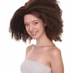 HPO Short Afro Kinky Curly Unisex Wig | Party Ready Fancy Cosplay Halloween Wig | Premium Breathable Capless Cap Women's