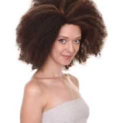 HPO Short Afro Kinky Curly Unisex Wig | Party Ready Fancy Cosplay Halloween Wig | Premium Breathable Capless Cap Women's