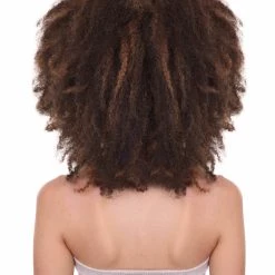 HPO Short Afro Kinky Curly Unisex Wig | Party Ready Fancy Cosplay Halloween Wig | Premium Breathable Capless Cap Women's