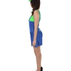 HPO Adult Women's Plumber Costume | Green Cosplay Costume