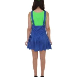HPO Adult Women's Plumber Costume | Green Cosplay Costume