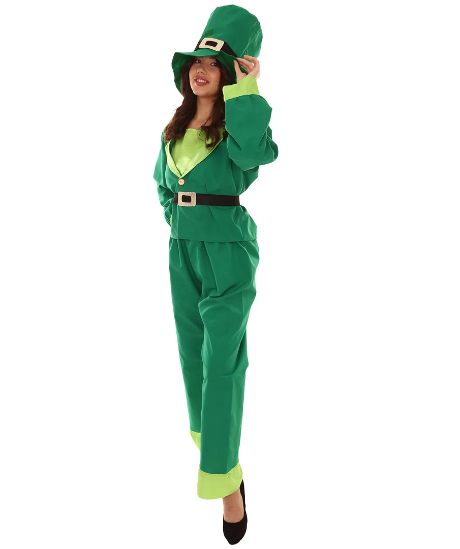 HPO Adult Women's Leprechaun St. Patricks Day Costume | Green Cosplay Costume