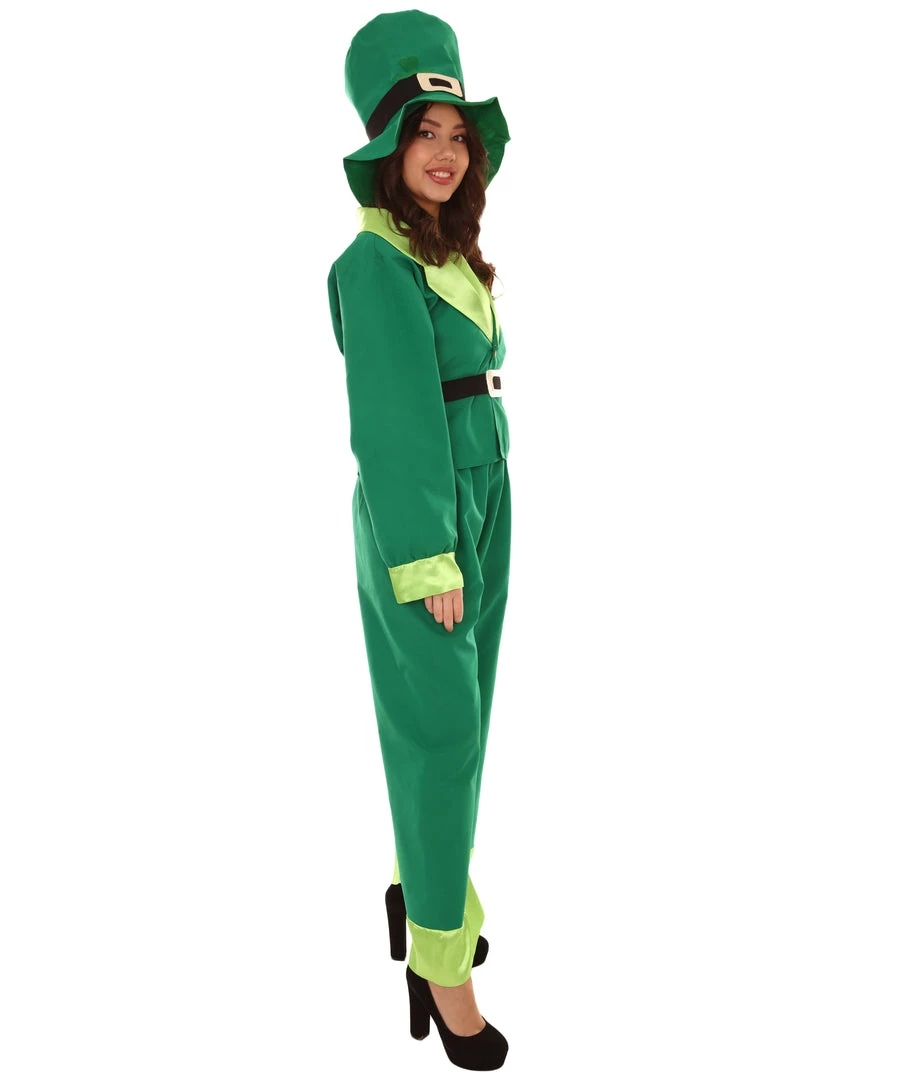 HPO Adult Women's Leprechaun St. Patricks Day Costume | Green Cosplay Costume