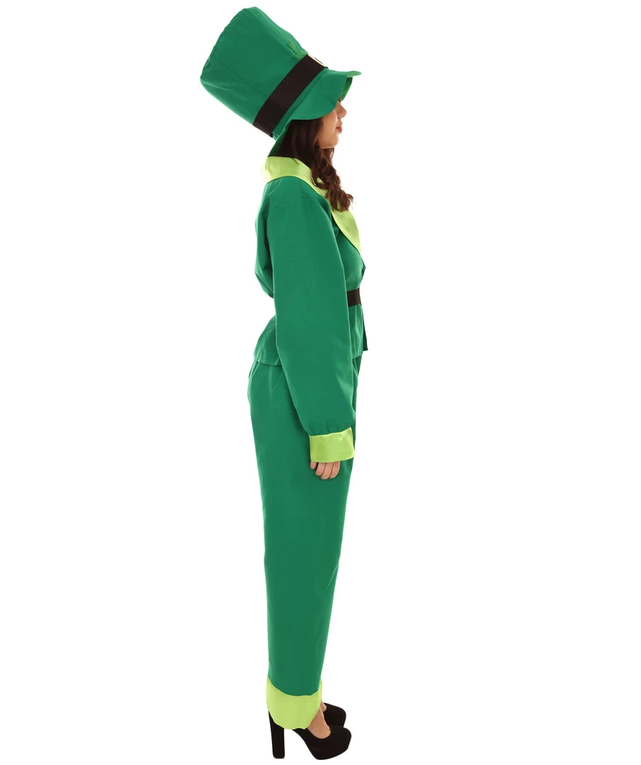 HPO Adult Women's Leprechaun St. Patricks Day Costume | Green Cosplay Costume