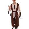 HPO Adult Men's Pirate Captain Assymetrical Layered Costume | Multi Color Halloween Costume