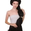 HPO Womens TV Movie Princess Jumbo Wig With Crown Black | Premium Breathable Capless Cap