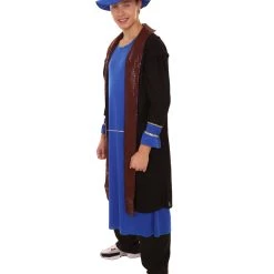 HPO Adult Men's Leonardo Da Vinci Painter Artitst Costume | Blue Cosplay Costume
