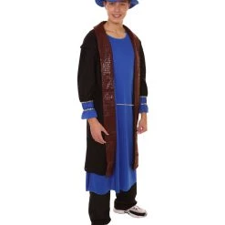 HPO Adult Men's Leonardo Da Vinci Painter Artitst Costume | Blue Cosplay Costume