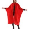 HPO Adult Women's Hooded Robe Cape Costume | Red Halloween Costume