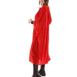 HPO Adult Women's Hooded Robe Cape Costume | Red Halloween Costume