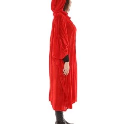 HPO Adult Women's Hooded Robe Cape Costume | Red Halloween Costume