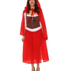 HPO Adult Women's Storybook & Fairytale Costume | Red Cosplay Costume