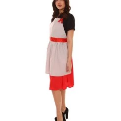 HPO Adult Women's 50's Housewife 4 Pc Historical Costume | Multi Color Cosplay Costume