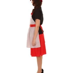 HPO Adult Women's 50's Housewife 4 Pc Historical Costume | Multi Color Cosplay Costume
