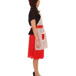 HPO Adult Women's 50's Housewife 4 Pc Historical Costume | Multi Color Cosplay Costume