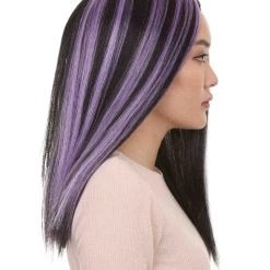 HPO Women's Crimped Witch Womens Wig | Long Straight Horror Wig | Premium Breathable Capless Cap