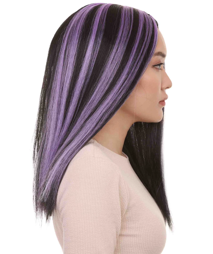 HPO Women's Crimped Witch Womens Wig | Long Straight Horror Wig | Premium Breathable Capless Cap