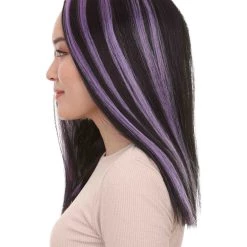 HPO Women's Crimped Witch Womens Wig | Long Straight Horror Wig | Premium Breathable Capless Cap