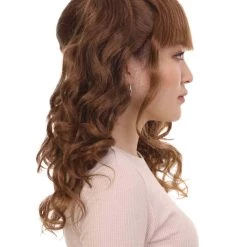 HPO Women's Lolita Ponytail Brown Womens Wig | Long Brown Ponitail Curly Wig | Premium Breathable Capless Cap