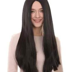 HPO Black Witch Womens Wig | Long Horror Cosplay Halloween Wig | Premium Breathable Capless Cap