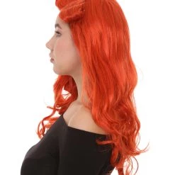 HPO Orange Monster Womens Wig | Character Cosplay Halloween Wig | Premium Breathable Capless Cap