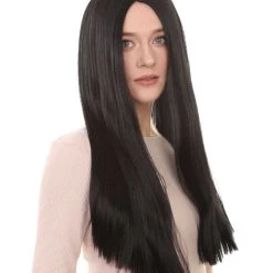 HPO Black Witch Womens Wig | Long Horror Cosplay Halloween Wig | Premium Breathable Capless Cap