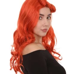 HPO Orange Monster Womens Wig | Character Cosplay Halloween Wig | Premium Breathable Capless Cap