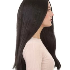 HPO Black Witch Womens Wig | Long Horror Cosplay Halloween Wig | Premium Breathable Capless Cap