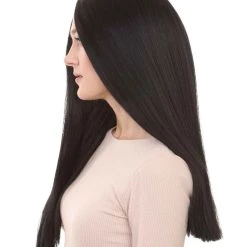 HPO Black Witch Womens Wig | Long Horror Cosplay Halloween Wig | Premium Breathable Capless Cap