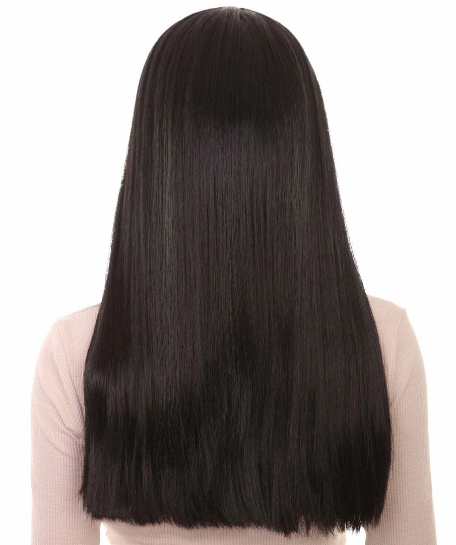 HPO Black Witch Womens Wig | Long Horror Cosplay Halloween Wig | Premium Breathable Capless Cap