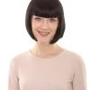 HPO Snow Princess Womens Wig | Black Bob Halloween Wig With Ribbon | Premium Breathable Capless Cap