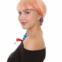 HPO Beauty Braided Womens Wig | Braided Multi Color Cosplay Halloween Wig | Premium Breathable Capless Cap Women's