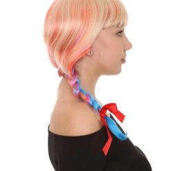 HPO Beauty Braided Womens Wig | Braided Multi Color Cosplay Halloween Wig | Premium Breathable Capless Cap Women's