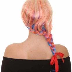 HPO Beauty Braided Womens Wig | Braided Multi Color Cosplay Halloween Wig | Premium Breathable Capless Cap Women's