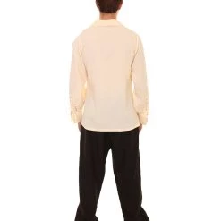 HPO Adult Men's Pirate Shirt Costume | Silver Halloween Costume