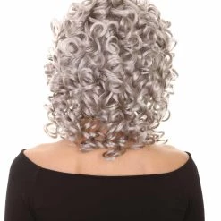 HPO Men's Womens Medium Curly Olympian Lady Wigs Collections | Cosplay Halloween Wigs | Premium Breathable Capless Cap