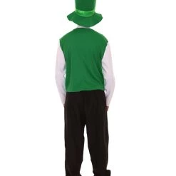 HPO Adult Men's Irish Leprechaun Costume | Green And Black Cosplay Costume