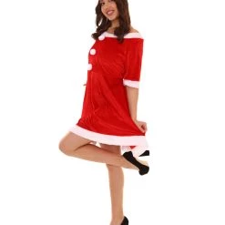HPO Adult Women's Cute Santa Claus Xmas Dress Costume | Red Cosplay Costume