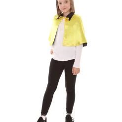HPO Kids Child's Vampire Cape Costume | Gold & Black Cosplay Costume