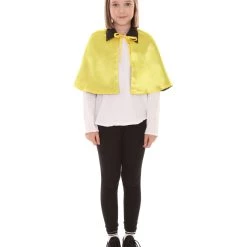 HPO Kids Child's Vampire Cape Costume | Gold & Black Cosplay Costume