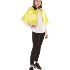 HPO Kids Child's Vampire Cape Costume | Gold & Black Cosplay Costume